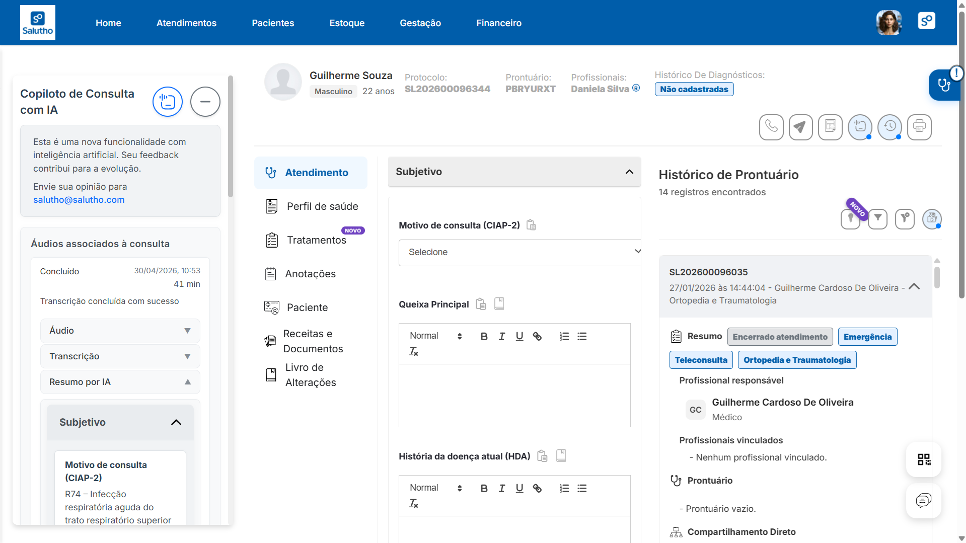 AI-powered electronic health record