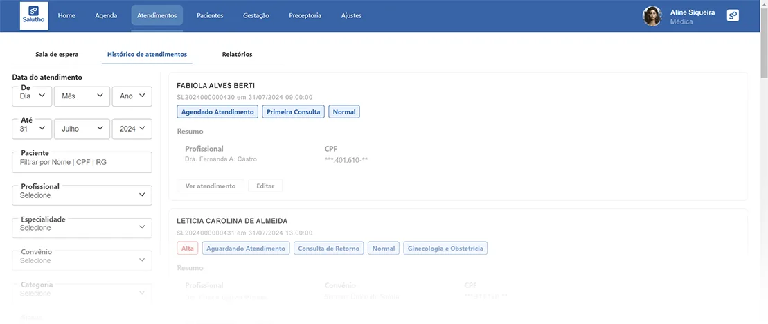 Software de Gestão Salutho